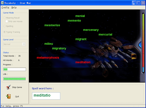 Vocabulary Builder Screenshot
